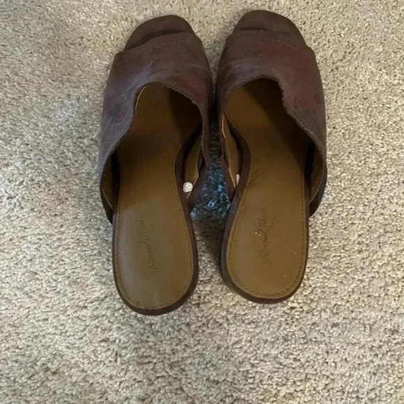 Brown Wedge Mules - Picture 3 of 5